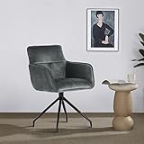 HIPIHOM Esszimmerstühle, Kunstleder Moderne Esszimmerstühle für Küche Wohnzimmer Restaurant Büro (Grau)