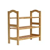 Shoe Rack Bamboo Storage Shoe Rack Hallway Cabinet Organizer Holder 3/4 Tier Shoes Shelf Home Living Room Furniture Shoe Stand Shoe Storage (Size : 4 Tier) (3 Tier)