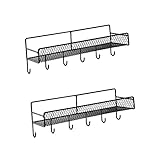 Alipis 2 Stück Schmiedeeisen-Lagerregal Waschbeckenregal Wandregale Zur Aufbewahrung Schlüsselaufhänger Regalhalter Heringe Wandmontageregale Badezimmerregal Organizer Küche