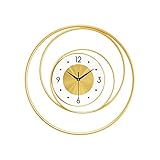 INKMEX Wanduhr Runde Wanduhr, große Metall kreative Einfachheit Stil runde Wand Aufkleber Uhr,Dekor Runde Wanduhr Römische Ziffern Vintage Ohne Tickgeräusche Uhrenwand