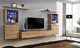 ASM Wand-Set Switch XIV 4 Vitrinen 1 TV-Bank 2 Regalböden Holz