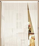 Fadenvorhang 90 cm x 240 cm (BxH) perlweiß creme