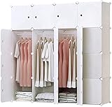 OITTO Temporärer Schrank, tragbarer Kleiderschrank, einfach, wirtschaftlich, modular, for Aufhängen, stapelbar, Kleiner Schrank for Schlafzimmer, temporärer Schrank