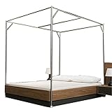 Dalovy Himmelbett Moskitonetzhalter Vier Eckbett,Edelstahl Baldachin Moskitonetz Rahmen, Bettüberdachung, Gestell für Twin/Full/Queen/California King/King Size/California King,33mm,2×2.2m bed