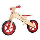 Best Sporting Laufrad ab 2 Jahren I Holz Laufrad 10 Zoll I Kinder Laufrad Holz I rot I hochwertiges Kinderlaufrad mit Eva-Schaum-Reifen I Laufrad Kind I Laufräder Kinder