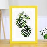 XQSSB Bilderrahmen Personalisiertes Geschenk Mehrszenen Verwenden Gelbe Wand 26,6 × 38 cm
