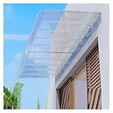 Vordach for Die Vordertür Außenmarkise Fenster Regenschutz for Die Veranda der Vorder und Hintertür Polycarbonat Material, 40–300cm Länge