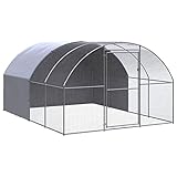 Yolola Outdoor Hühnerstall XXL 3x4x2 m Outdoor Hühnerkäfig Verzinkter Stahl Geflügelstall Hühnerhaus Vogelkäfig Hühnergehege Kaninchenkäfig Kleintierstall Freigehege für Huhn Henne Ente Gans