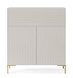 Selsey Sideboards, Melamine, Grau-beige, 92 cm breit