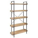 Organizer-Regal/Regaleinheit, 5 Ebenen, Regaleinheit, Regal, Aufbewahrung, Bücherregal, Metall-Lagerregal, Bücherregal mit Sicherheitsleitblech für Küche, Badezimmer, Wohnzimmer, Mehrzweck-Regal, Reg