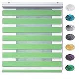 Tür Fenster Rollo Jalousette 85 x 160 cm Sichtschutz, Lichtschutz, Blendschutz Fenstervorhänge, Verdunkelungsvorhänge mit Verstellbarer Kette für Schlafzimmer, Wohnzimmer, Grün