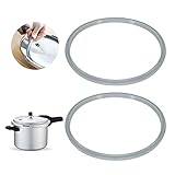 GOSHIES 2 Stück Ersatzteil Dichtungsring 22cm Schnellkochtopf Ersatzdichtung Silikon Dichtung Ersatz-Dichtung Silikonring für Schnellkochtopf 3L, 4,5L, 6,5L, 8,5L Grau