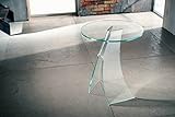 IMAGO FACTORY Jacqueline | Couchtisch Servetto - Lampentisch aus gebogenem Glas, Wohnzimmermöbel, Couchtisch, Serviertisch, hoher Eleganz, Wohnzimmermöbel, modernes Design
