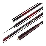 Fishing Pole Super Hard Super Light Carbon Fiber 28 Power Hand Fishing Pole Telescopic Fishing Rod 2.7-7.2M Stream Rod Portable Fishing Tackle (Color : Red, Size : 3.6 m) (Red 3.6 m)