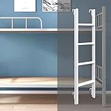 Etagenbett Leiter Weiße Doppel -Etagenbettleiter, 4/5 Stufen -RV -Bunk -Leiter für Apartments Dachboden Treppe, Platz Sparende Aufstiegsleiter mit Haken, Laden 440 Lbs (Size : 116cm(45'))