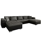 Mirjan24 Ecksofa Wicenza, Design Big Sofa Eckcouch Couch, mit Schlaffunktion Bettfunktion, Wohnlandschaft, U-Form, Große Farbauswahl (Soft 011 + Lux 06)