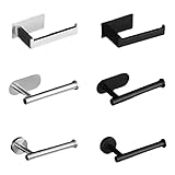 Toilettenpapierhalter aus Edelstahl 304, ohne Bohren, Selbstklebender Seidenpapier-Handtuchrollenspender, for Küche und Badezimmer, goldfarben (Color : Screw installation-01)