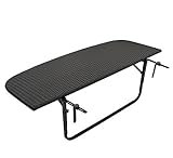 DEGAMO Balkonhängetisch Hängetisch 120x40cm, Gestell Metall, Tischplatte Polyrattan schwarz, klappbar