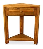 livasia Teakholz Eckschrank aus Java | Eckregal aus Massivholz | Asiatische Möbel | Designer Möbel aus Bootsholz | Eckregal der Marke Asia Wohnstudio | Nachttisch, Nr. 367