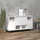 TOYOCC Schränke & Aufbewahrung, Buffets & Sideboards, Sideboards, 2 Stück, Hochglanzweiß, 60 x 35 x 70 cm