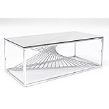 Couchtisch Laser Silber Klarglas 120x60cm