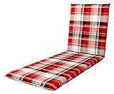 DP 7 cm Luxus Rollliegenauflage Living 5309', rot anthrazit kariert, 190 x 60 cm, Made IN Europe