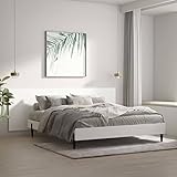 BULANED Bett-Kopfteil, Bettrückwand, Bettkopfteil, Kopfenden Bett, Weiß 240x1,5x80 cm Holzwerkstoff