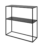 AC Design Furniture Nino Konsolentisch mit 1 Ablage, Industrieller Konsolentisch aus Metall, Schwarzer Beistelltisch, Industrielles Möbel, Wohnzimmermöbel, Flurmöbel, B: 79,5 x H: 80,5 x T: 26 cm