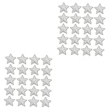 Amosfun 200 Stück Pentagramm-Aufnäher Krippenzubehör Goldene Sternaufnäher Sternmusteraufnäher Kostümschmuck Sternaufnäher Stoffzubehör Krippendekoration Weihnachtsapplikationen