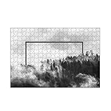 artboxONE-Puzzle M (266 Teile) Natur Wald mit Nebel am Morgen - Puzzle bäume mysthisch Nebel