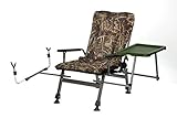 Angelstuhl Campingstuhl Carp F5R ST/P CAMU Stuhl Deluxe Karpfen Angler Campingstuhl mit extra Höhe und Tisch Angelrutenhalter