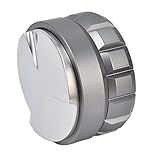 Kaffeepulvers Tampfer, 53mm Einstellbarer Tiefe Edelstahl Kaffeepulver Presse Hammer Kaffeeverteiler Handkaffee Stopfwerkzeug mit Abnehmbare Basis(Silber)