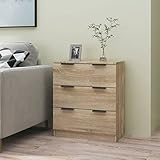 Youuihom Anrichte, Nachttische, Mehrzweckschränke, Foyer-Schränke, Geeignet für Wohnzimmer, Schlafzimmer, Bäder, Flure, Sideboard Sonoma-Eiche 60x30x70 cm Holzwerkstoff