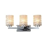 Vanity Light Fixture, 3 Light Industrial Wall Sconce Badezimmer Eitelkeit Beleuchtung Armaturen über Spiegel mit klarem Glas Lichter Schatten für Flur Küche Schlafzimmer