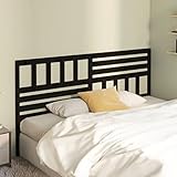 TOYOCC Betten & Zubehör,Kopfteile & Fußteile,Bett Kopfteil Schwarz 186x4x100 cm Massivholz Kiefer