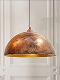 bamyum Hängelampe Esstisch Vintage Metall Ø50cm, Hängelampe Wohnzimmer, Hängeleuchte Copper, Pendelleuchte Vintage Esstisch, Deckenlampe Wohnzimmer große Hängeleuchte Küche Esszimmerlampen Hängelampen