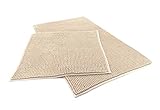 heimtexland ® Badvorleger Chenille Super Flauschig Saugstark Badteppich Badematte Ökotex Typ771 Beige Set 45x50 / 50x80 cm