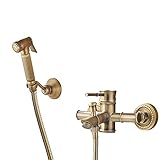AANAN Wasserhähne, Wasserhahn-Wasserhahn Professioneller Waschbeckenmischer Tap Küchenarmatur Spray Wasserhahn Wanne Duschhahn Antiquitäten Retro Dusch Set Keramik