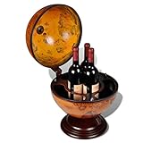FloralStem Massivholz-Tischplatte, Globus, Bar, Weinständer, Weltdekoration, Getränke, Likör, Spirituosen, Getränkeflaschen, Champagner-Aufbewahrungsbehälter
