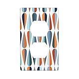 Mid Century Modern mit Tropfenformen, stilvoll und langlebig, bedrucktes Lichtschalter-Panel, ideal für Wohn- und Gewerbebereiche