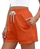 OFEEFAN Sommershorts für Damen Orange M