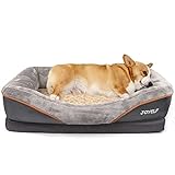 JOYELF Mittel Hundebett Memory foam Orthopädisches Memory Foam Hundebett & Hundesofa mit abnehmbarem waschbarem Bezug und Quietschspielzeug als Geschenk