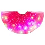 Tagesdecke 3-Ebene Sterne-Netz von LED-Rock-Puffy Ballerina Damen-Rock-Licht-Rock-Layer Röcke Große Größen