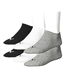 PUMA Unisex Invisible Sneaker Socken 6er Pack, Größe:43-46;Farbe:grey/white/black