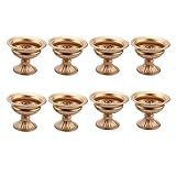 Lukasz Metall Elegante Hochzeit Mittel Stücke Vase für Hochzeits Feier Dekoration, Trompete Vase (Gold, 8Stücke)