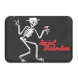 Social Distontion Tanzende Fußmatte, groß, für den Innen- und Außenbereich, Polypropylen, Brieftaschen mit Reißverschluss G130 Social Distortion, Einheitsgröße