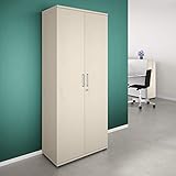 Weber Büro Uni Aktenschrank abschließbar 5 OH Ahorn Schrank Büroschrank Flügeltürenschrank