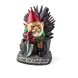 INTCHE Game of Gnomes-Gartenskulptur, Game of Gnomes-Gartenzwerg-Statue, komischer Gartenzwerg, handbemalter, wetterfester Rasenzwerg aus Keramik, Dekoration for Zuhause und draußen