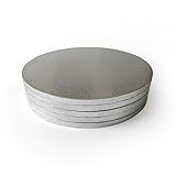 Miss Bakery's House® Cake Drum - 12 mm - Ø 30 cm – Silber Grape - 5 Stück - Tortenunterlage dick - stabil - folienbeschichtet - Torten transportieren