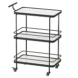 Küchenwagen Servierwagen Rollwagen 3-stöckiger Speisewagen Für Unternehmen, Mobiler Kuchenlieferwagen Aus Eisen, Handschub-Barwagen Für Zuhause Regalwagen Aufbewahrungswagen Küchenrollwagen ( Color :